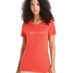 Icebreaker Women Merino Tech Lite II Short Sleeve T-Shirt Moon Phase Z04NXR616 Clothing Vibrant Earth