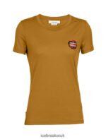 Icebreaker Women Merino Tech Lite II Short Sleeve T-Shirt Natural Alps Z04NXR812 Clothing Clove - Image 5
