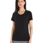 Icebreaker Women Merino Tech Lite II Short Sleeve T-Shirt Z04NXR599 Clothing Black