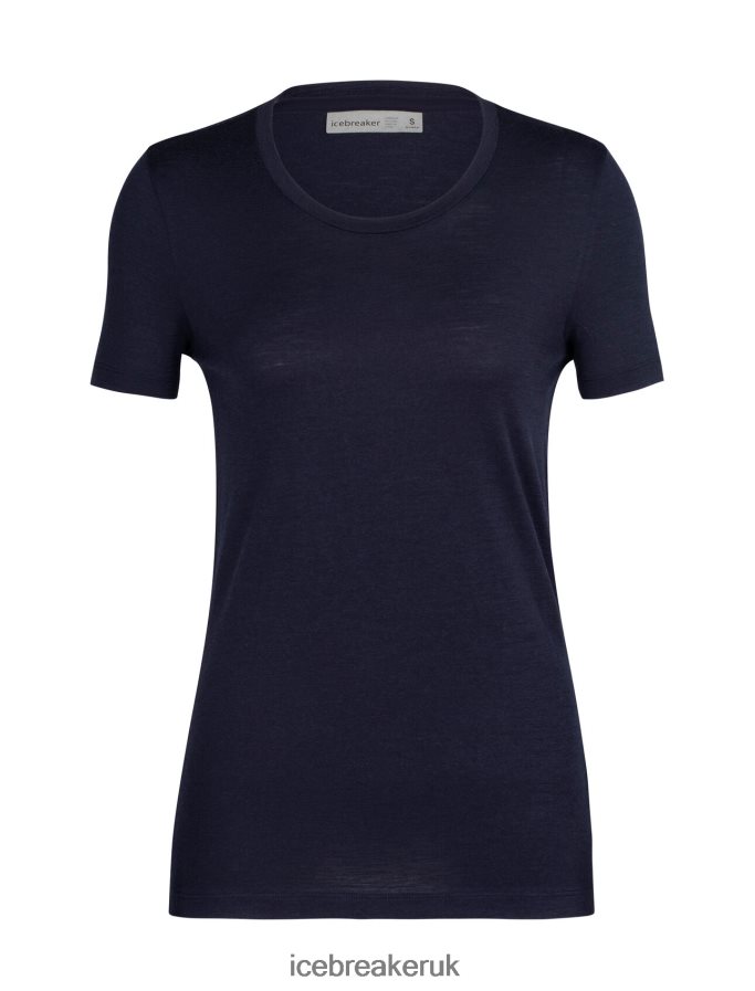 Icebreaker Women Merino Tech Lite II Short Sleeve T-Shirt Z04NXR602 Clothing Midnight Navy - Image 6