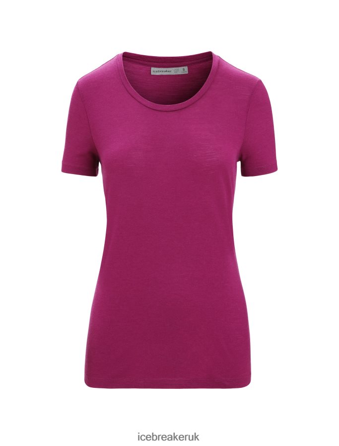 Icebreaker Women Merino Tech Lite II Short Sleeve T-Shirt Z04NXR604 Clothing Go Berry - Image 6