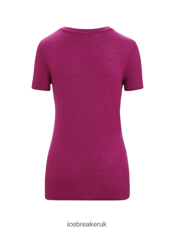 Icebreaker Women Merino Tech Lite II Short Sleeve T-Shirt Z04NXR604 Clothing Go Berry - Image 7