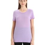 Icebreaker Women Merino Tech Lite II Short Sleeve T-Shirt Z04NXR605 Clothing Purple Gaze