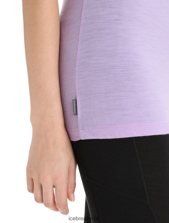 Icebreaker Women Merino Tech Lite II Short Sleeve T-Shirt Z04NXR605 Clothing Purple Gaze - Image 5