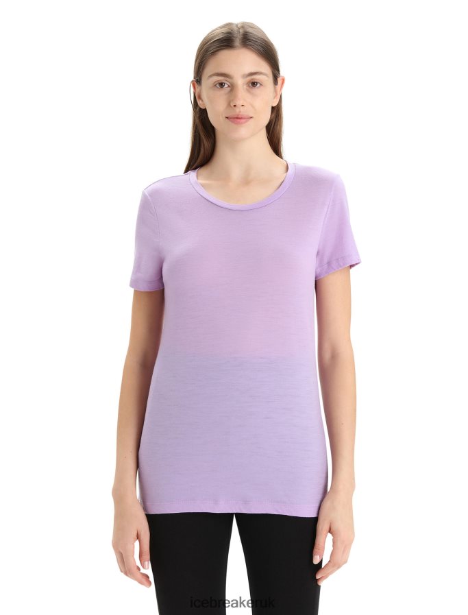 Icebreaker Women Merino Tech Lite II Short Sleeve T-Shirt Z04NXR605 Clothing Purple Gaze - Image 1