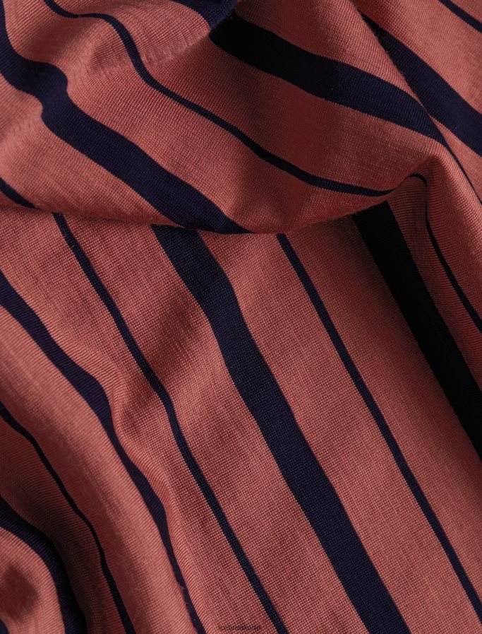 Icebreaker Women Merino Wave Short Sleeve Stripe T-Shirt Z04NXR922 Clothing Grape/Midnight Navy - Image 8