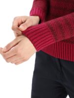 Icebreaker Women Merino Waypoint Crewe Sweater Z04NXR822 Clothing Cherry/Espresso - Image 5