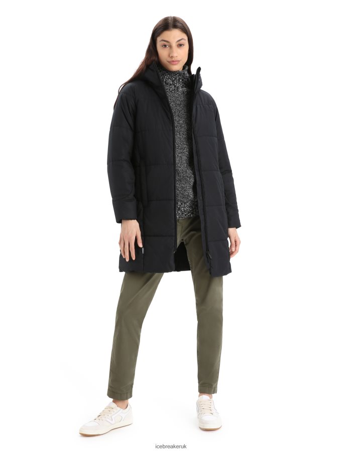 Icebreaker Women MerinoLoft Collingwood II 3Q Hooded Jacket Z04NXR685 Clothing Black - Image 3
