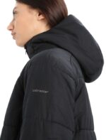 Icebreaker Women MerinoLoft Collingwood II 3Q Hooded Jacket Z04NXR685 Clothing Black - Image 7