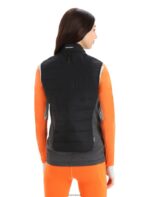 Icebreaker Women MerinoLoft Vest Z04NXR681 Clothing Black/Jet Heather - Image 2