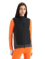 Icebreaker Women MerinoLoft Vest Z04NXR681 Clothing Black/Jet Heather