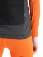 Icebreaker Women MerinoLoft Vest Z04NXR681 Clothing Black/Jet Heather - Image 7