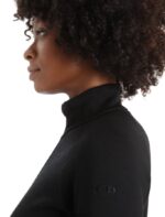 Icebreaker Women RealFleece Merino Elemental Long Sleeve Zip Jacket Z04NXR901 Clothing Black - Image 6