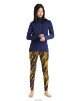 Icebreaker Women RealFleece Merino Elemental Long Sleeve Zip Jacket Z04NXR902 Clothing Royal Navy - Image 3
