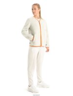 Icebreaker Women RealFleece Merino High Pile Long Sleeve Zip Cardigan Z04NXR873 Clothing Ecru Heather/Flash - Image 3