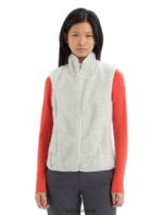 Icebreaker Women RealFleece Merino High Pile Vest Z04NXR677 Clothing Ecru Heather