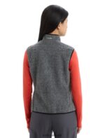 Icebreaker Women RealFleece Merino High Pile Vest Z04NXR678 Clothing Gritstone Heather - Image 2