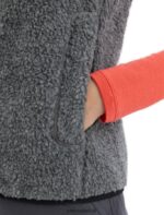 Icebreaker Women RealFleece Merino High Pile Vest Z04NXR678 Clothing Gritstone Heather - Image 6