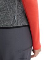 Icebreaker Women RealFleece Merino High Pile Vest Z04NXR678 Clothing Gritstone Heather - Image 7