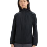 Icebreaker Women Shell+ Merino Cotton Windbreaker Z04NXR679 Clothing Black