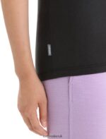 Icebreaker Women Tencel Cotton Short Sleeve T-Shirt Natural Z04NXR666 Clothing Black - Image 5