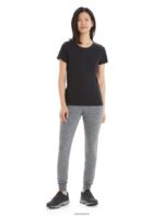 Icebreaker Women Tencel Cotton Short Sleeve T-Shirt Z04NXR639 Clothing Black - Image 3