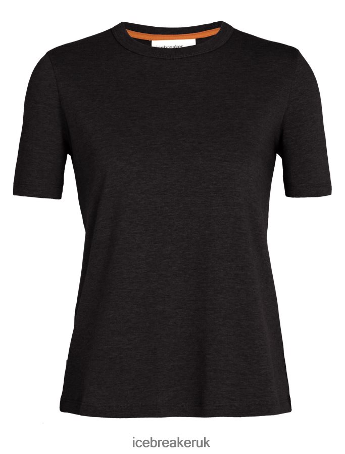 Icebreaker Women Tencel Cotton Short Sleeve T-Shirt Z04NXR639 Clothing Black - Image 5