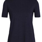 Icebreaker Women Tencel Cotton Short Sleeve T-Shirt Z04NXR640 Clothing Midnight Navy