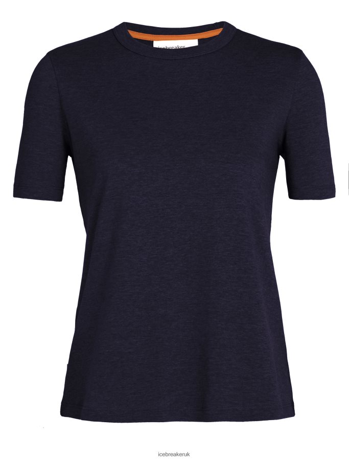 icebreaker_women_tencel_cotton_short_sleeve_t_shirt_z04nxr640_clothing_midnight_navy.jpg Icebreaker Women Tencel Cotton Short Sleeve T-Shirt Z04NXR640 Clothing Midnight Navy - Image 1