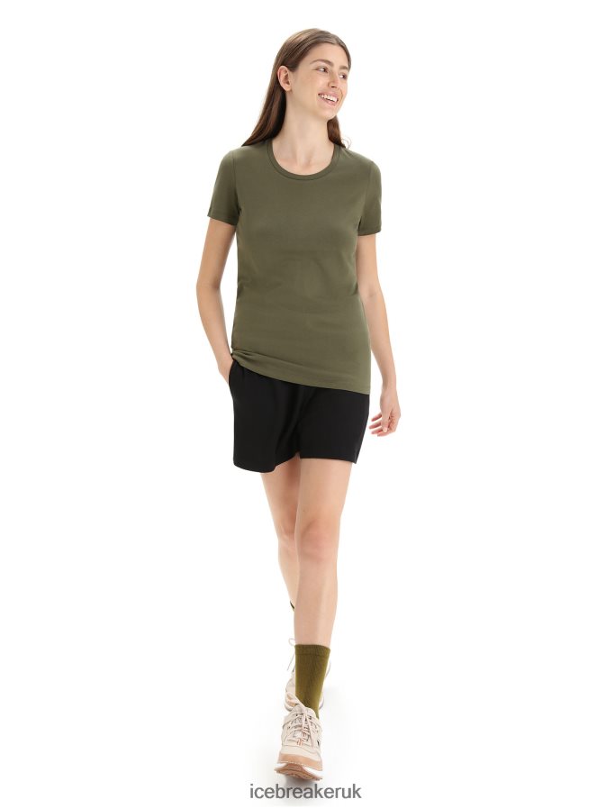 Icebreaker Women Tencel Cotton Short Sleeve T-Shirt Z04NXR642 Clothing Loden - Image 3