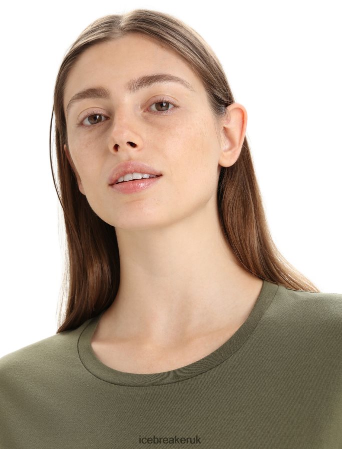 Icebreaker Women Tencel Cotton Short Sleeve T-Shirt Z04NXR642 Clothing Loden - Image 4