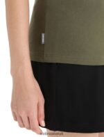 Icebreaker Women Tencel Cotton Short Sleeve T-Shirt Z04NXR642 Clothing Loden - Image 5