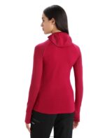 Icebreaker Women ZoneKnit Merino Insulated Long Sleeve Thermal Hoodie Z04NXR890 Clothing Cherry - Image 2