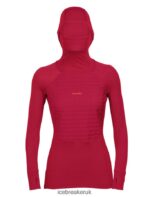 Icebreaker Women ZoneKnit Merino Insulated Long Sleeve Thermal Hoodie Z04NXR890 Clothing Cherry - Image 7