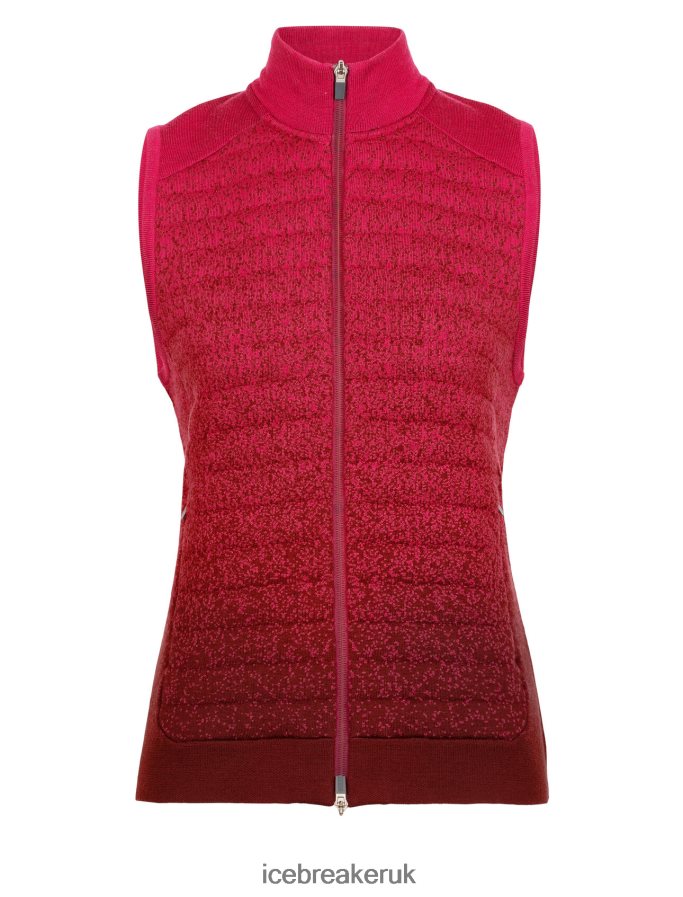 Icebreaker Women ZoneKnit Merino Insulated Vest Into the Deep Z04NXR884 Clothing Cherry/Espresso - Image 8
