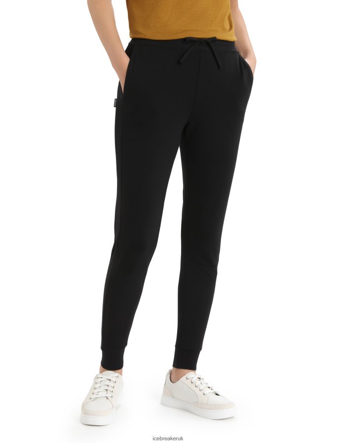 icebreaker_women_zoneknit_merino_jogger_z04nxr750_clothing_black.jpg Icebreaker Women ZoneKnit Merino Jogger Z04NXR750 Clothing Black - Image 1