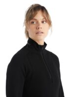 Icebreaker Women ZoneKnit Merino Long Sleeve Half Zip Z04NXR724 Clothing Black - Image 4