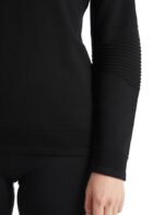 Icebreaker Women ZoneKnit Merino Long Sleeve Half Zip Z04NXR724 Clothing Black - Image 6