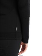Icebreaker Women ZoneKnit Merino Long Sleeve Half Zip Z04NXR724 Clothing Black - Image 7