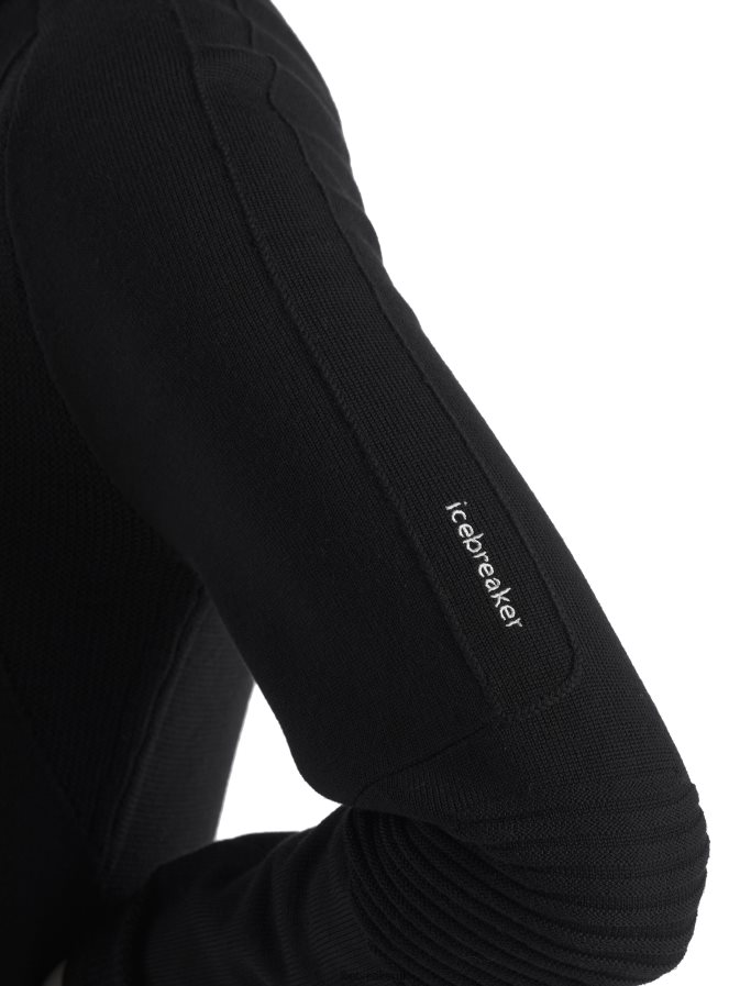 Icebreaker Women ZoneKnit Merino Long Sleeve Half Zip Z04NXR724 Clothing Black - Image 8
