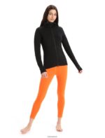 Icebreaker Women ZoneKnit Merino Long Sleeve Zip Hoodie Z04NXR712 Clothing Black - Image 3