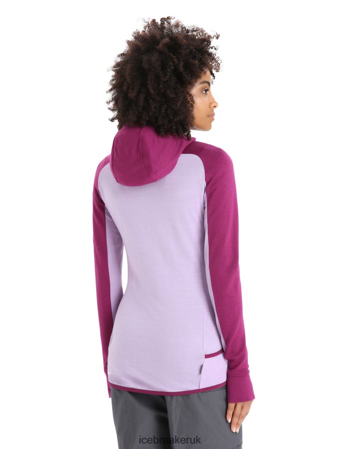 Icebreaker Women ZoneKnit Merino Long Sleeve Zip Hoodie Z04NXR713 Clothing Go Berry/Purple Gaze - Image 2