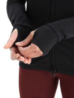 Icebreaker Women ZoneKnit Merino Long Sleeve Zip Jacket Z04NXR718 Clothing Black - Image 9