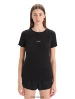 Icebreaker Women ZoneKnit Merino Short Sleeve T-Shirt Z04NXR657 Clothing Black