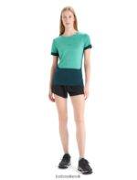 Icebreaker Women ZoneKnit Merino Short Sleeve T-Shirt Z04NXR658 Clothing Fresh Heather/Green Glory - Image 3