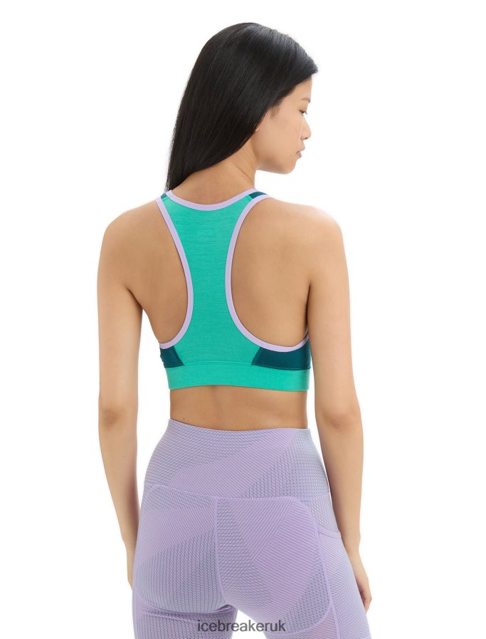 Icebreaker Women ZoneKnit Merino Sport Bra Z04NXR541 Clothing Fresh/Green Glory - Image 2