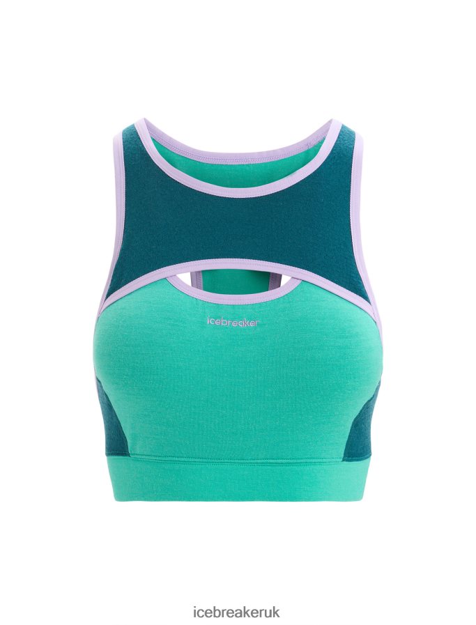 Icebreaker Women ZoneKnit Merino Sport Bra Z04NXR541 Clothing Fresh/Green Glory - Image 6